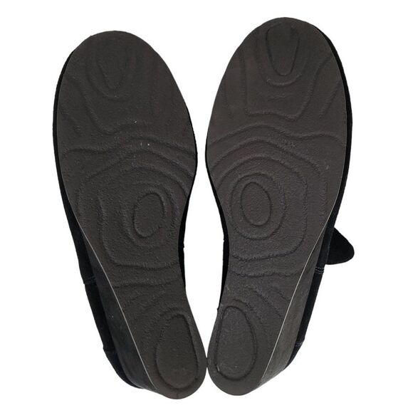 OTBT Ankle Boots Womens 10 M Dodge Black Suede Leather Gore Pull On Wedge Shoe - Picture 9 of 11